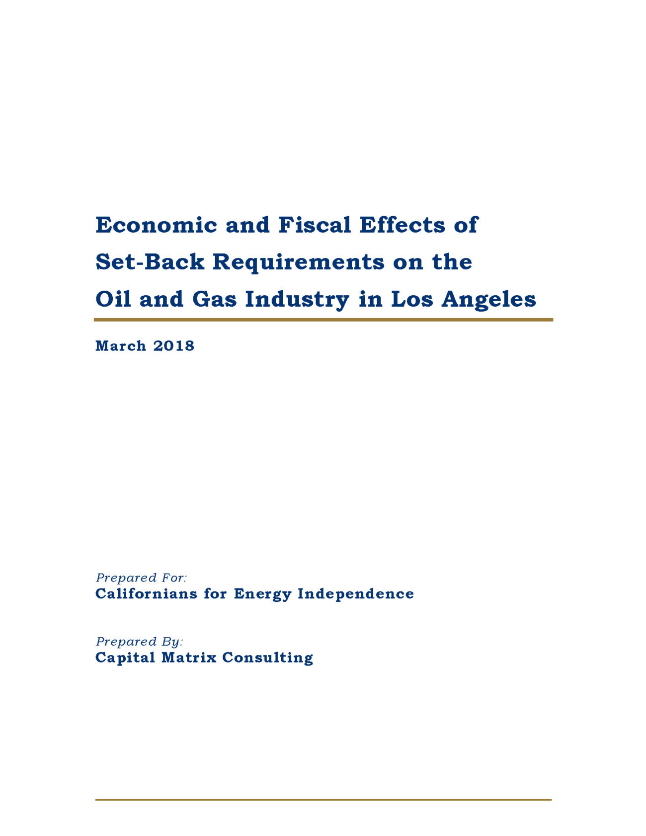 Los Angeles Fiscal Study